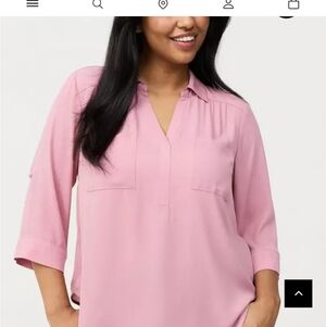Torrid 3/4 Sleeve Pink Blouse